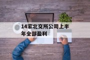 14家北交所公司上半年全部盈利