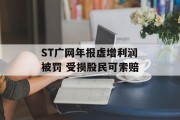 ST广网年报虚增利润被罚 受损股民可索赔