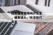 玩吧捕鱼游戏叫什么名，捕鱼达人，玩法技巧大全