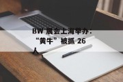 BW 展会上海举办：“黄牛”被抓 26 人