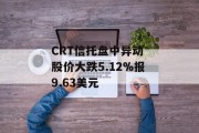 CRT信托盘中异动 股价大跌5.12%报9.63美元