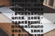 在互联网世界中，无论是网站的用户数量、网站的付费行为，或者是社交媒体平台的使用量，都可能被用来评估网站的流量。这无疑是一个全面而重要的指标，因为它能揭示网站的价值和潜力。，互联网流量，量化价值的关键指标，互联网流量，流量量化的关键指标