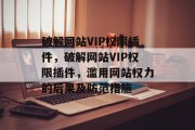 破解网站VIP权限插件，破解网站VIP权限插件，滥用网站权力的后果及防范措施