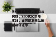 优化网站流量，策略与实践，SEO优化策略实践，如何提高网站流量和转化率，SEO优化策略实战，提升网站流量与转化率