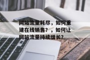 网站流量耗尽，如何重建在线销售？，如何让网站流量持续增长？，如何有效提高网站流量?