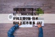 东莞控股（000828）：MACD指标DIF线上穿0轴-技术指标上后市看多（07-23）