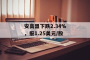 安高盟下跌2.34%，报1.25美元/股