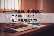 广西能源：半年度总资产达到198.40亿元，同比增长7.75%