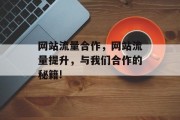 网站流量合作，网站流量提升，与我们合作的秘籍!，成功网站流量秘诀，与我们一起，提升网站流量