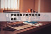 代理捕鱼游戏所需手续详解