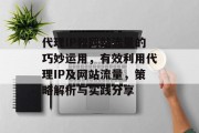 代理IP和网站流量的巧妙运用，有效利用代理IP及网站流量，策略解析与实践分享，代理IP网站流量策略解析