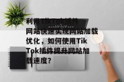 利用TikTok插件网站快速实现网站加载优化，如何使用TikTok插件提升网站加载速度？，TikTok插件网站加速网站加载，技巧与实践指南