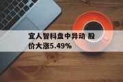 宜人智科盘中异动 股价大涨5.49%