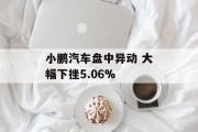 小鹏汽车盘中异动 大幅下挫5.06%