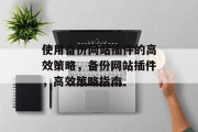 使用备份网站插件的高效策略，备份网站插件，高效策略指南，提升备份效率，如何有效利用备份网站插件