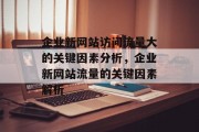 企业新网站访问流量大的关键因素分析，企业新网站流量的关键因素解析，企业新网站流量关键因素分析，流量质量及转化策略