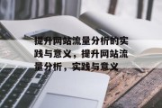 提升网站流量分析的实践与意义，提升网站流量分析，实践与意义，提升网站流量，实践与意义探究