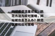 网站遭受流量攻击，防范方法与应对策略，网站被攻击怎么办？防范策略和应对策略，网站流量被攻击，防范与应对策略