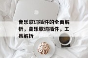 音乐歌词插件的全面解析，音乐歌词插件，工具解析，音乐歌词插件，深度解析与应用技巧