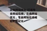 云南网站优化-打造专业网站在线，云南网站优化，专业网站在线崛起的新纪元