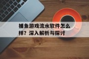 捕鱼游戏流水软件怎么样？深入解析与探讨