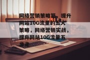 网络营销策略篇，提升网站10G流量的五大策略，网络营销实战，提升网站10G流量五步走