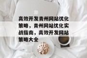 高效开发青州网站优化策略，青州网站优化实战指南，高效开发网站策略大全，青州网站优化实战指南