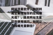 网站流量软件，如何利用它来增加你的在线曝光度？，提高网站流量软件使用技巧，如何让在线曝光量翻倍?，提升网站流量软件效率，揭秘如何增加曝光度和翻倍曝光量