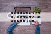 网站性能监测与优化策略，网站性能优化，关键步骤及最佳实践，网站性能监控与优化，关键步骤和最佳实践分析