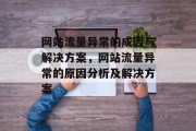 网站流量异常的成因与解决方案，网站流量异常的原因分析及解决方案