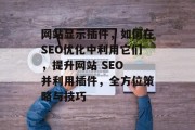 网站显示插件，如何在SEO优化中利用它们，提升网站 SEO 并利用插件，全方位策略与技巧，网络营销，如何利用插件提升网站SEO并全方位策略与技巧