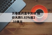 万春医药盘中异动 股价大跌5.83%报2.10美元