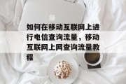 如何在移动互联网上进行电信查询流量，移动互联网上网查询流量教程，移动互联网上上网查询流量技巧