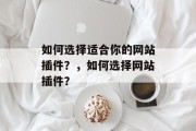 如何选择适合你的网站插件？，如何选择网站插件？，如何安装插件？