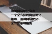 温州网站优化指南——一个全方位的网站优化策略，温州网站优化，全方位策略指南，全面优化温州网站，全方位策略指南