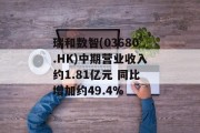 瑞和数智(03680.HK)中期营业收入约1.81亿元 同比增加约49.4%