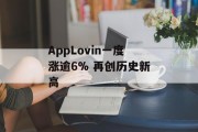 AppLovin一度涨逾6% 再创历史新高