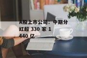 A股上市公司：中期分红超 330 家 1440 亿