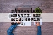 东莞增添网站流量服务的魅力与价值，东莞SEO实战，提升网站流量的秘诀！，东莞 SEO实战指南，如何让网站流量日增倍？