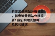 抖音流量网站分析报告，抖音流量网站分析报告: 我们的增长策略及优化建议，抖音流量网站分析报告，策略与优化建议