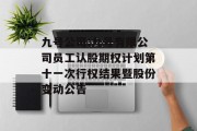 九号公司:九号有限公司员工认股期权计划第十一次行权结果暨股份变动公告