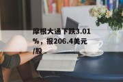 摩根大通下跌3.01%，报206.4美元/股