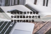 明阳电路:关于使用部分闲置募集资金进行现金管理的进展公告