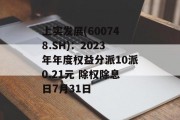 上实发展(600748.SH)：2023年年度权益分派10派0.21元 除权除息日7月31日