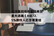 远洋集团境外重组再获重大进展 A组72.5%债权人已签署重组支持协议