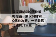 武汉网站SEO优化策略指南，武汉网站SEO优化攻略，一招教你迅速提升流量，武汉网站SEO优化必读指南！一招速升流量攻略