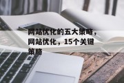 网站优化的五大策略，网站优化，15个关键策略