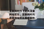 互联网时代下的大流量网站优化，互联网时代流量网站优化策略解析，互联网时代下流量网站优化的策略解析