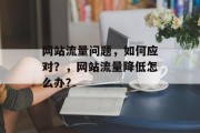 网站流量问题，如何应对？，网站流量降低怎么办？，网站流量降低，原因分析及解决方案