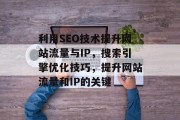 利用SEO技术提升网站流量与IP，搜索引擎优化技巧，提升网站流量和IP的关键